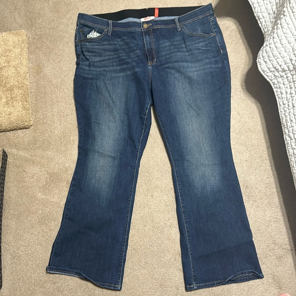 Evri bootcut jeans, size 24W short length.